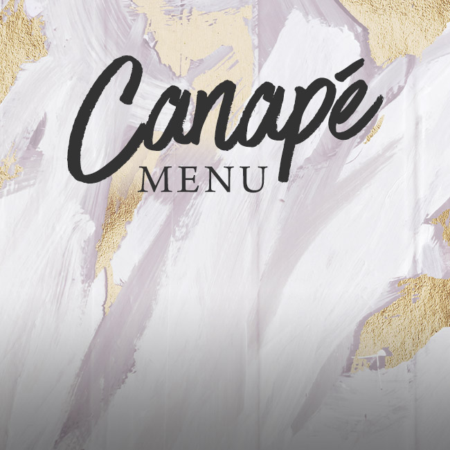 Canapé menu at The Inn at Maybury