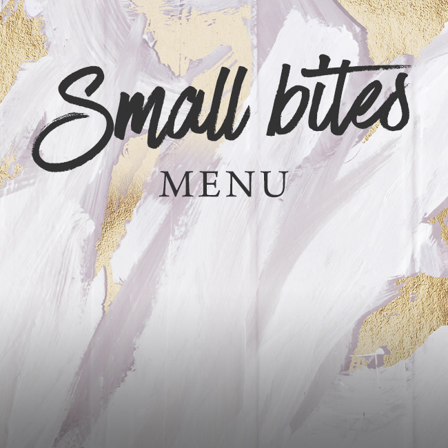 Small Bites menu at The Inn at Maybury 